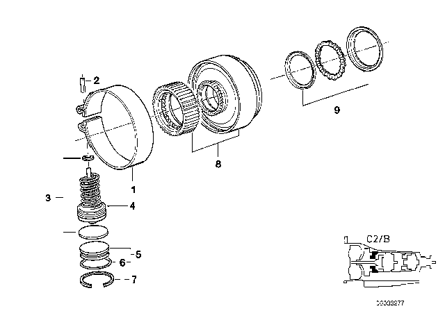 1995 BMW 530i Ax Bearing Diagram for 24231219895