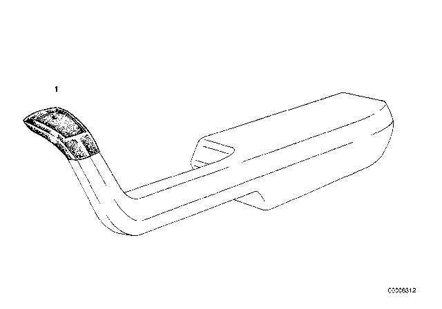 1982 BMW 320i Armrest Upper Part Front Right Diagram for 51411902636