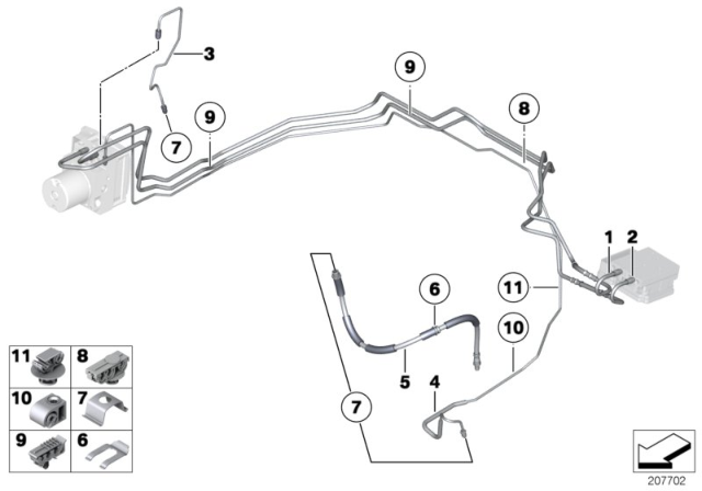 2011 BMW X6 Pipeline With Pressure Hose Diagram for 34326787560