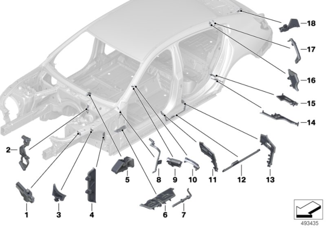 2020 BMW 840i Gran Coupe Cavity Sealings Diagram