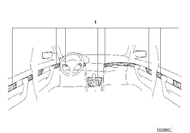 1995 BMW 525i Wood Trim Kit Diagram