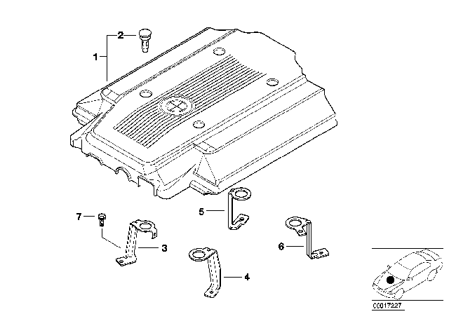 2001 BMW 740i Lock Diagram for 11611742968