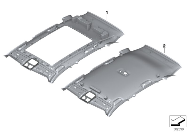 2019 BMW X5 ROOFLIN.PANOR.GL.ROOF AUDIO Diagram for 51447997808