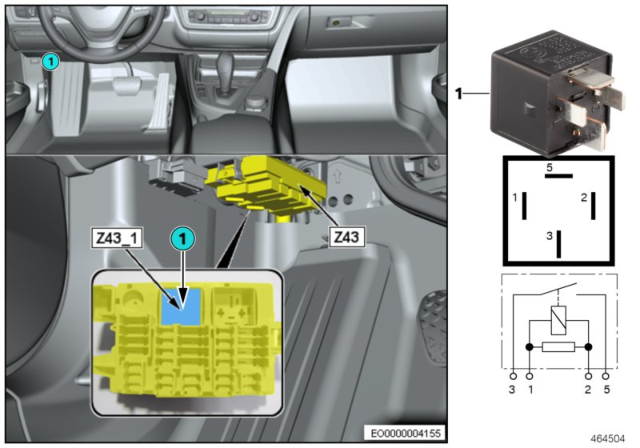 2016 BMW 750i Relay, Terminal Diagram 1