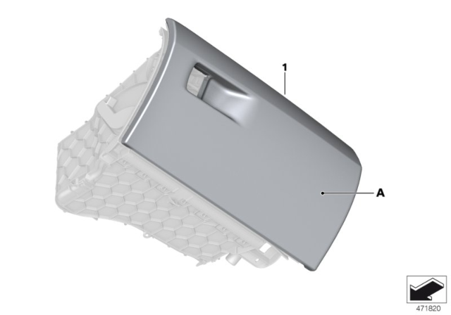 2018 BMW X5 M Individual Glove Compartment Diagram