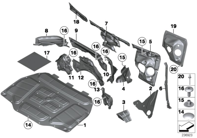 2017 BMW 535i GT Sound Insulating.Dash Panel Engine Room L. Diagram for 51489138475