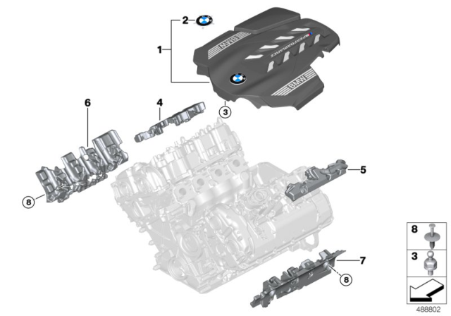 2019 BMW M850i xDrive Threaded Bolt Diagram for 13717577474