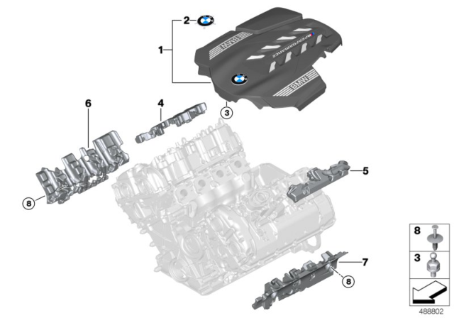 2019 BMW M850i xDrive SOUND PROTECTION CAP Diagram for 11148489414