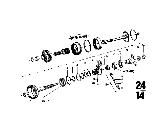 1969 BMW 2800 Planet Wheel Set (ZF 3HP20) Diagram 2