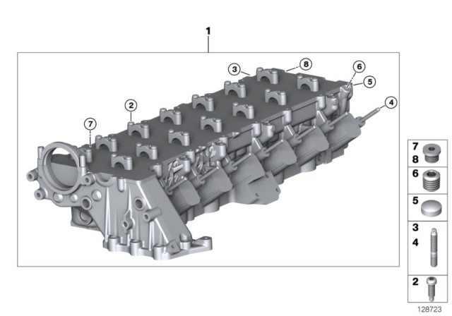 2012 BMW X5 Cylinder Head & Attached Parts Diagram 1