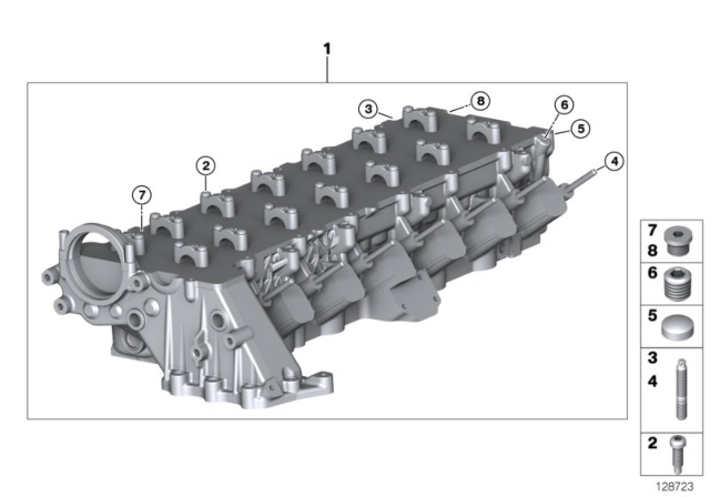 2009 BMW 335d Cylinder Head & Attached Parts Diagram 1