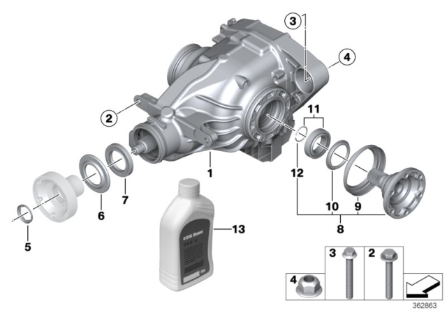 2013 BMW M3 Differential - Drive / Output Diagram