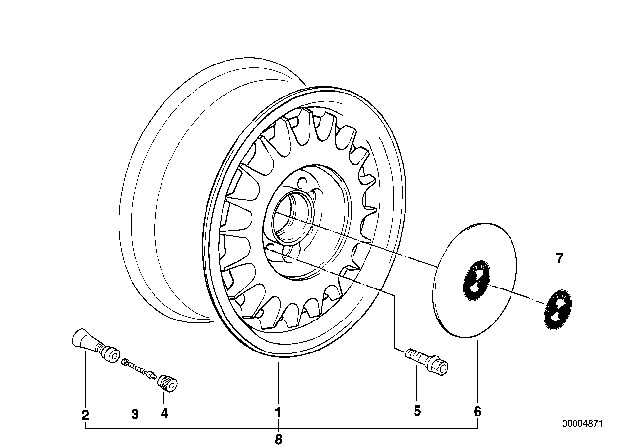 1994 BMW 530i BMW - Styling Diagram