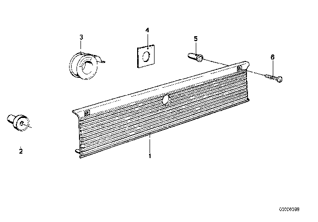 1979 BMW 320i Exterior Trim / Grille Diagram