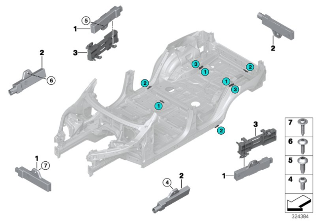2017 BMW X5 Individual Parts, Aerial, Comfort Access Diagram