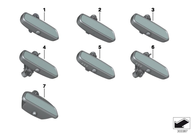 2012 BMW 750Li Interior Mirror Diagram