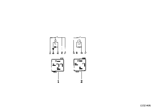 1995 BMW 850Ci Relay, Motor Diagram