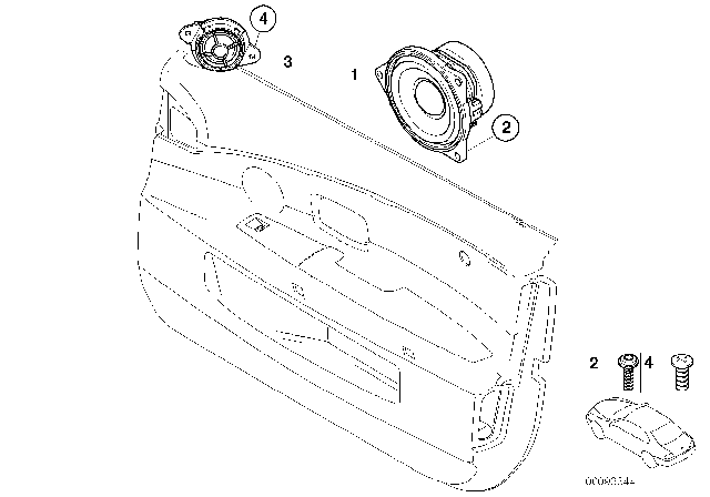 2006 BMW 760i Single Parts For Top-HIFI System Diagram 1