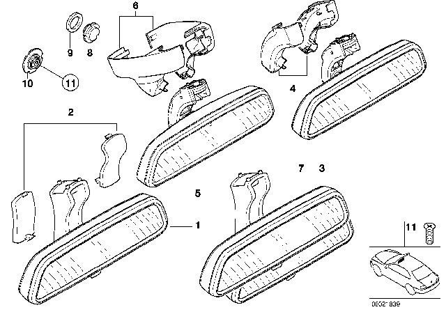 2001 BMW 740i Glass Activator 1 Diagram for 83190152036