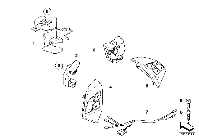 2008 BMW 650i Steering Wheel Electronic Control Diagram