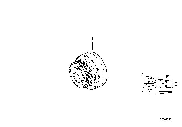 1997 BMW M3 Clutch F Diagram for 24227506671