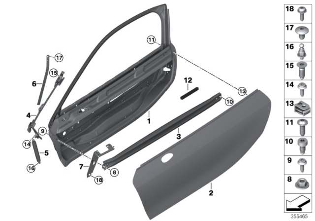 2015 BMW i8 Door Front Left Diagram for 41517312667