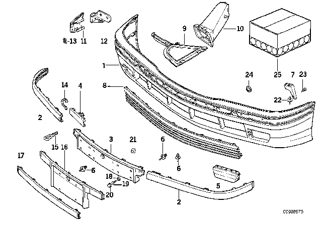 1996 BMW 328i Trim Panel, Front Diagram 1