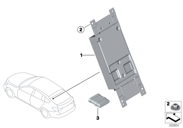 2013 BMW 550i GT xDrive Telematics Control Unit Diagram