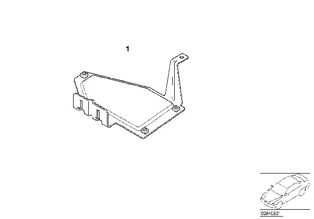 1999 BMW Z3 M Cable Covering / Control Unit Support Diagram 2