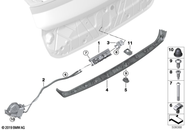 2020 BMW X6 MOUNT FOR I-CAM Diagram for 51139491752