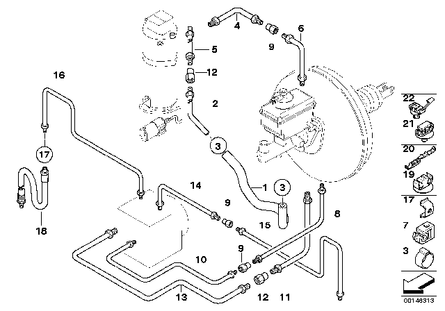 2003 BMW M5 Pipe Rubber Covered Diagram for 34326755297