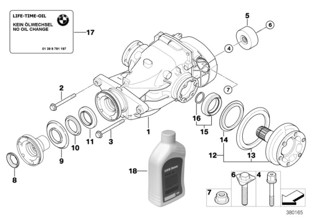 2006 BMW 760Li Dustcover Plate, Small Diagram for 33131214447