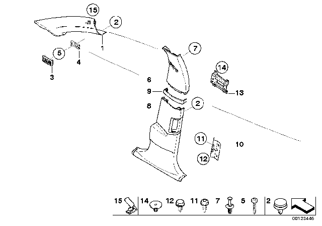 2004 BMW 745Li Trim Panel, Front Diagram 2