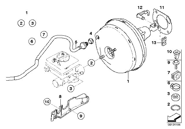 2004 BMW 530i Power Brake Unit Depression Diagram