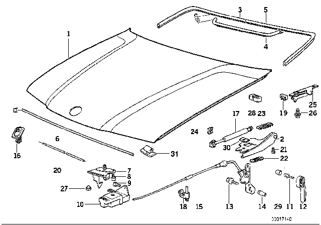 1994 BMW 318i Engine Mood / Mounting Parts Diagram