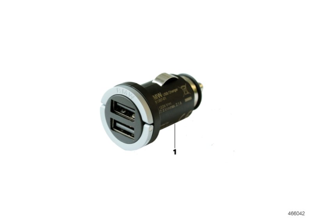 2018 BMW 750i USB Charger Diagram