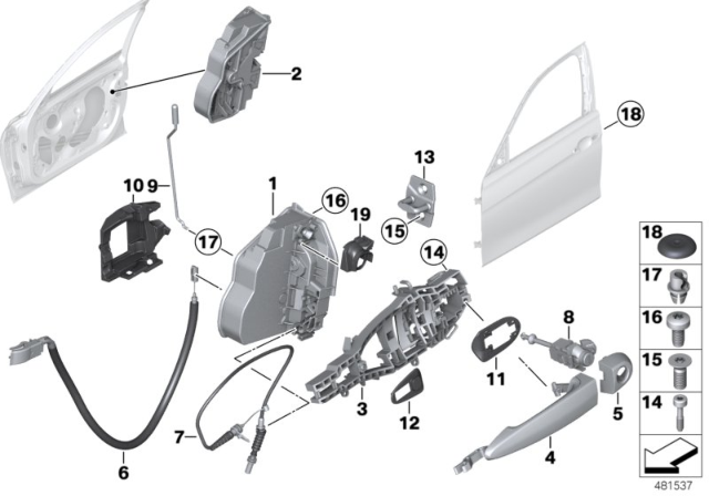 2014 BMW 328i xDrive Lock Cylinder Left Diagram for 51217310731