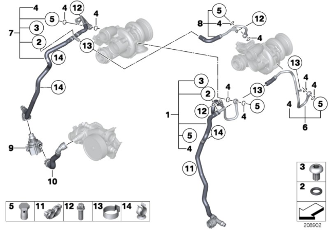 2011 BMW X6 Inlet Hose Diagram for 11537591222