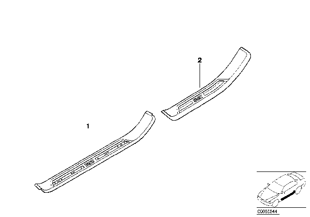 2002 BMW 525i Retrofit, M Cover, Entrance Diagram