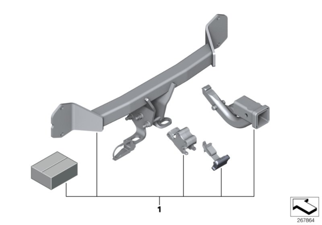 2014 BMW X3 Towing Hitch Diagram 1