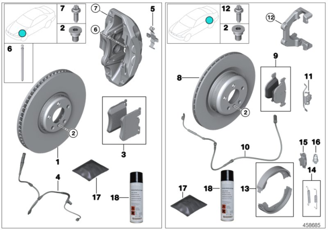 2013 BMW 328i Service, Brakes Diagram 3