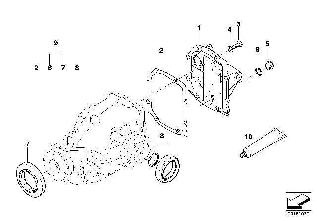 2004 BMW 325i Final Drive, Gasket Set Diagram