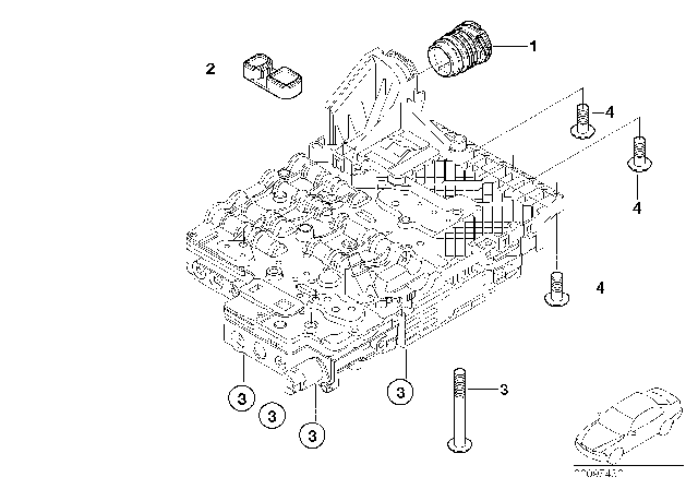 2009 BMW 650i Mechatronics & Mounting Parts (GA6HP26Z) Diagram 2