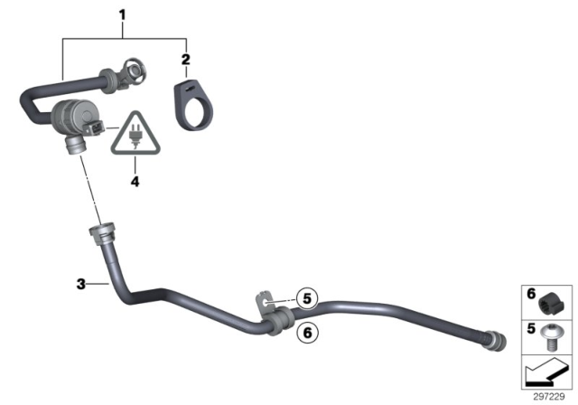 2011 BMW 740Li Fuel Tank Ventilation Valve With Pipe Diagram for 13907618652