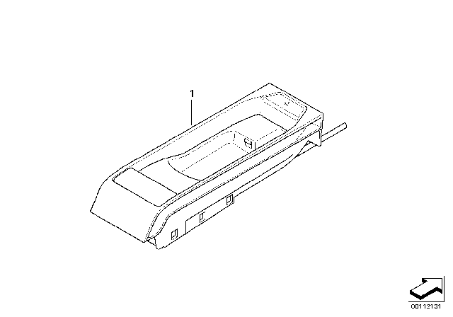 2004 BMW X3 Single Parts SA 639, Centre Console Diagram 1