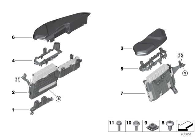 2018 BMW M5 Control Unit Box Diagram