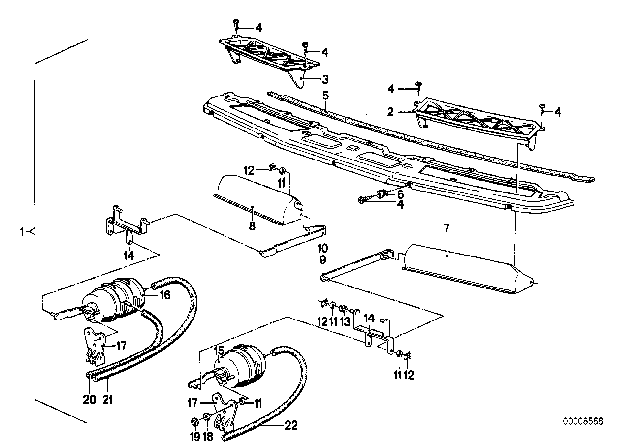 1985 BMW 735i Air Conditioning System - Panel Diagram
