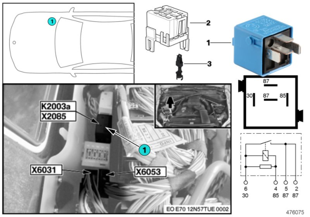 2012 BMW X5 Relay DDE Diagram