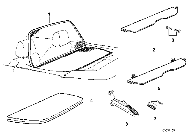 1995 BMW 318i Window Deflector Diagram for 82129401740