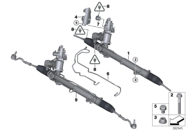 2014 BMW X5 Hydro Steering Box - Active Steering (AFS) Diagram